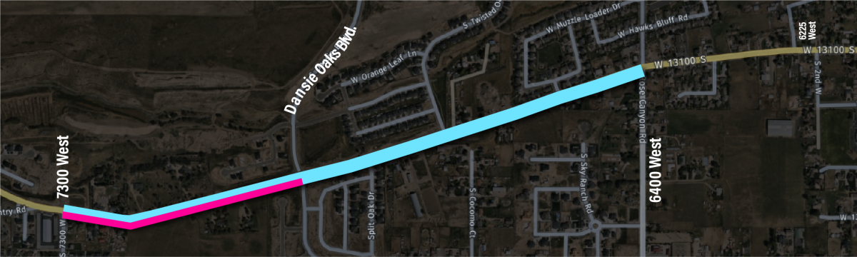 Map showing the full project area of Main Street highlighted