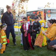 Kids in costumes