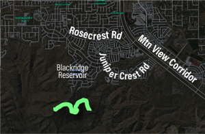 Map showing the location of the Bonneville Shoreline Trail extension.