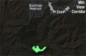 Map showing the location of the Stampede Trails project.