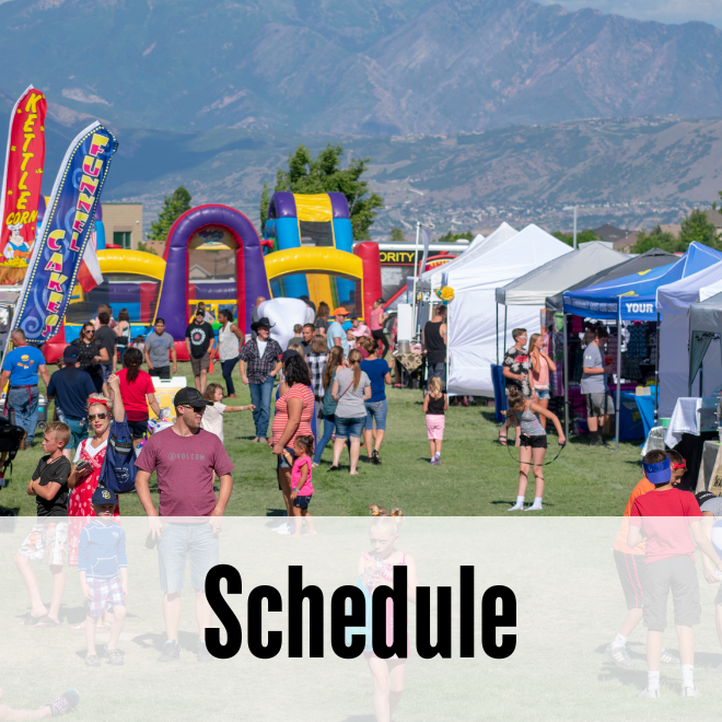 Towne Days activities outside text reads schedule