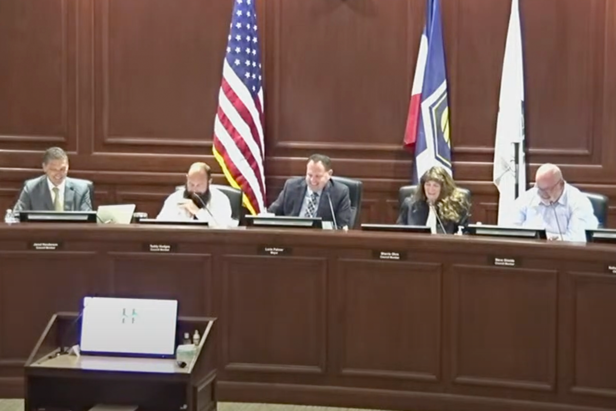 Herriman City Councilmembers sit at the dais during the April 9, 2025 City Council meeting