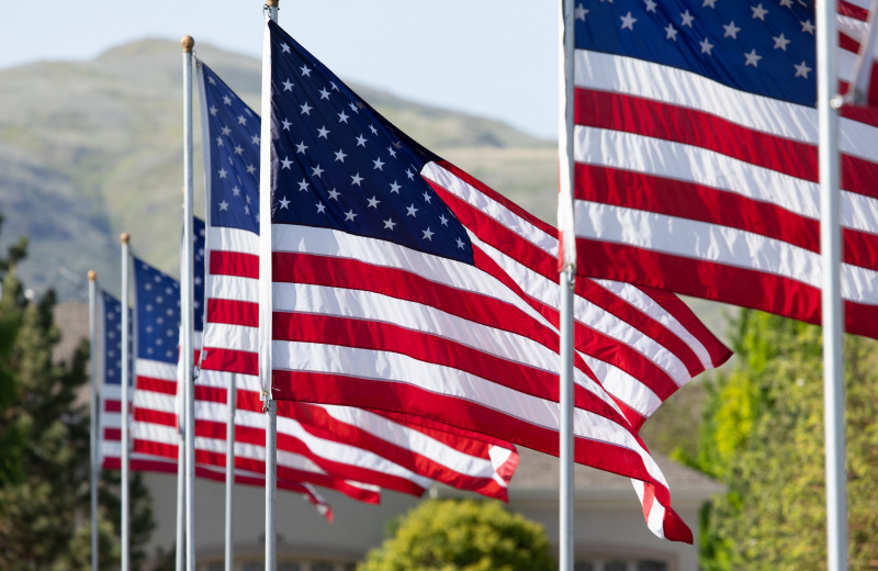 American flags