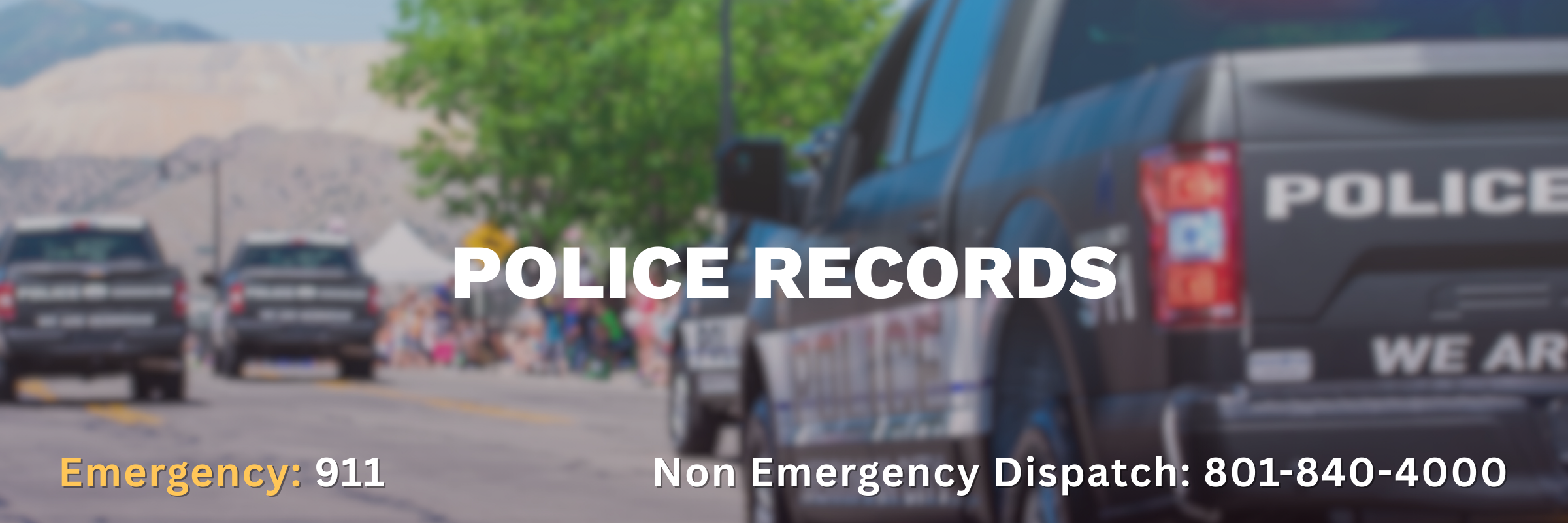 Police Records Banner