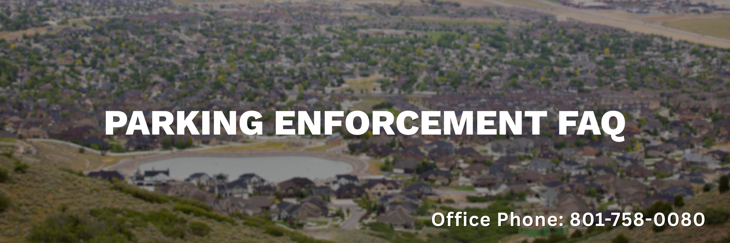 Parking Enforcement FAQ Banner