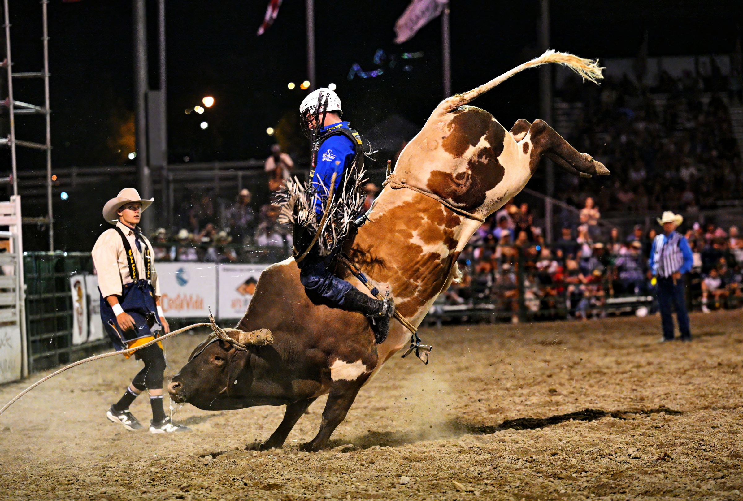 Rodeo competitor in action at Herriman Rodeo