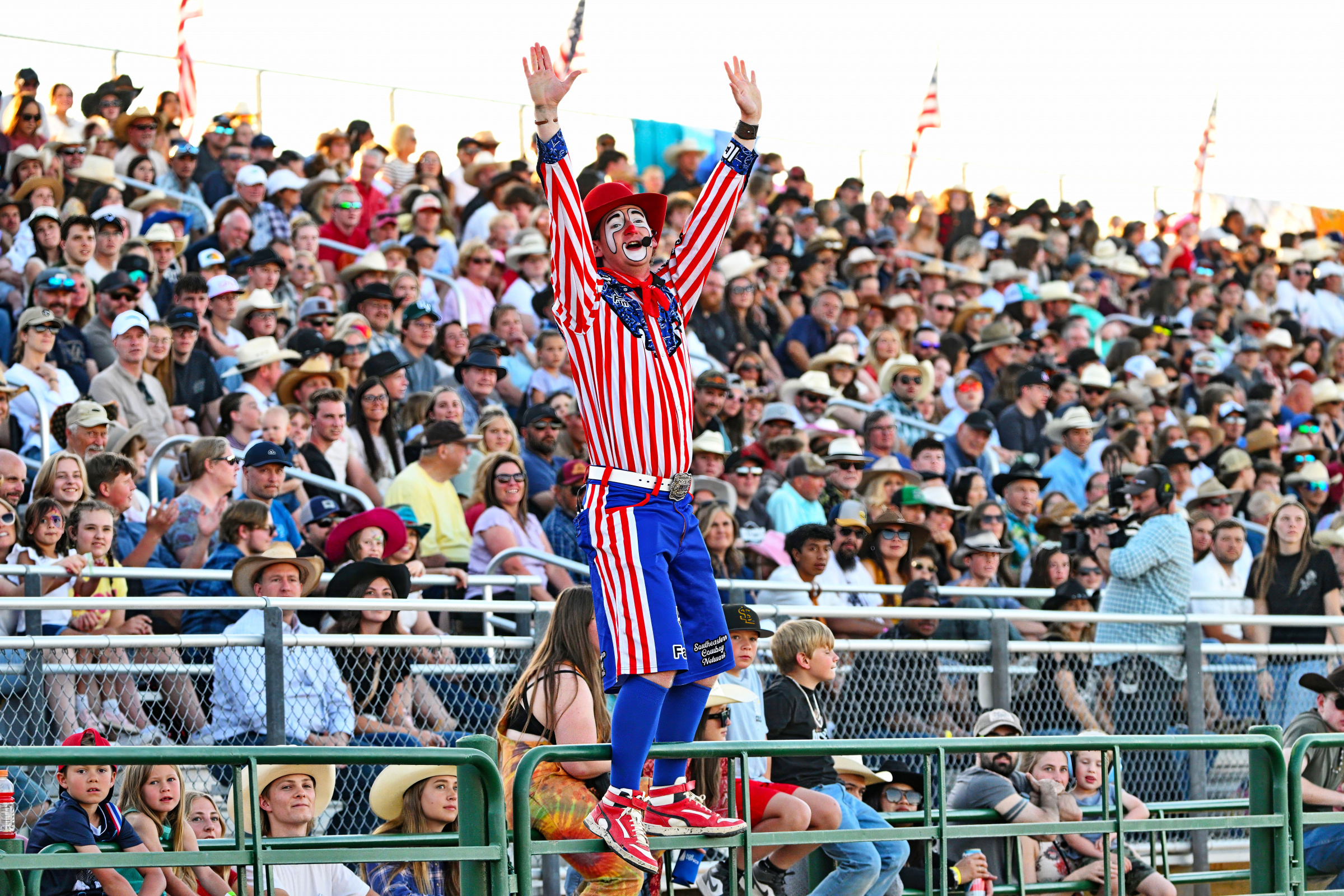Fans enjoying the Fort Herriman PRCA Rodeo