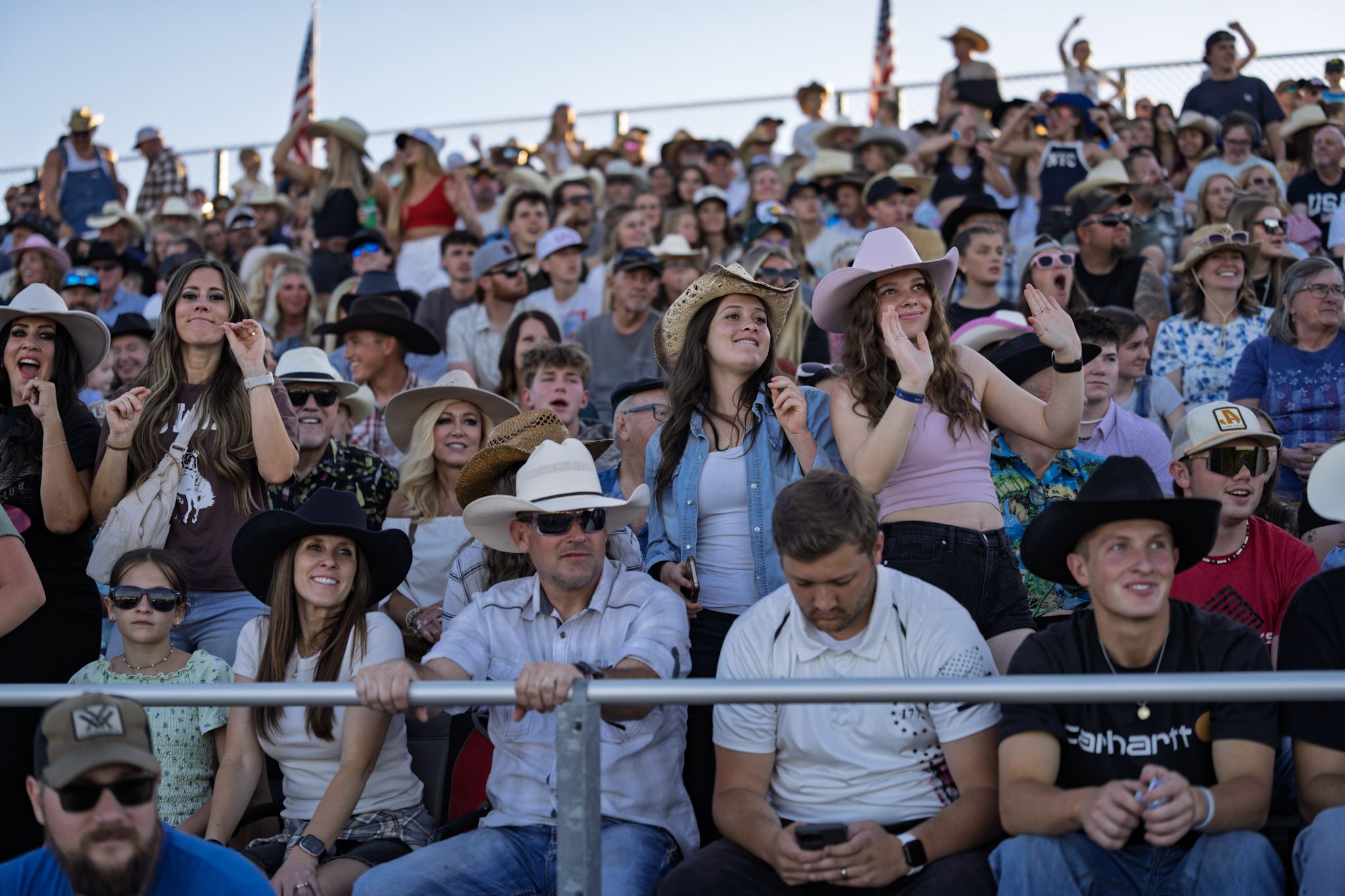 Packed crowd at the Fort Herriman PRCA Rodeo
