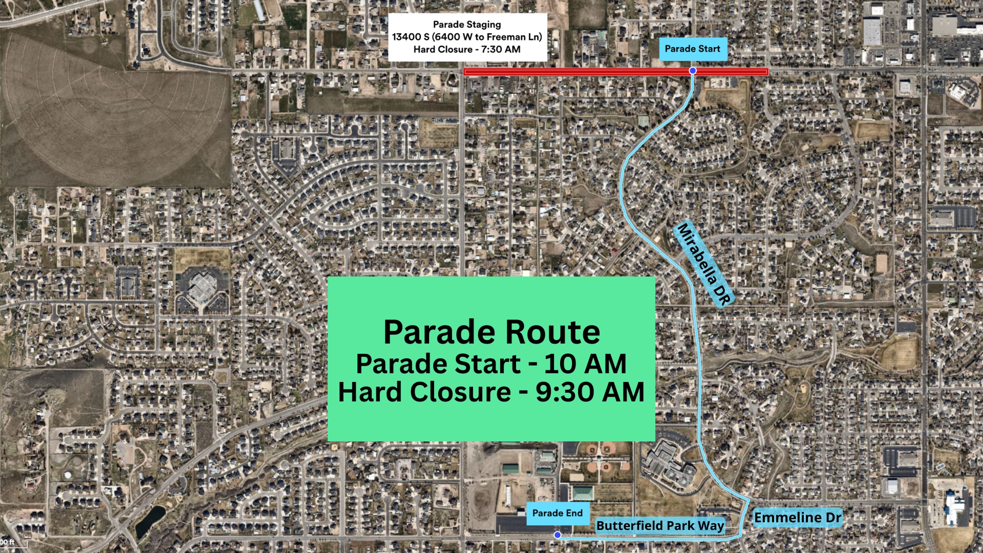 Parade route map