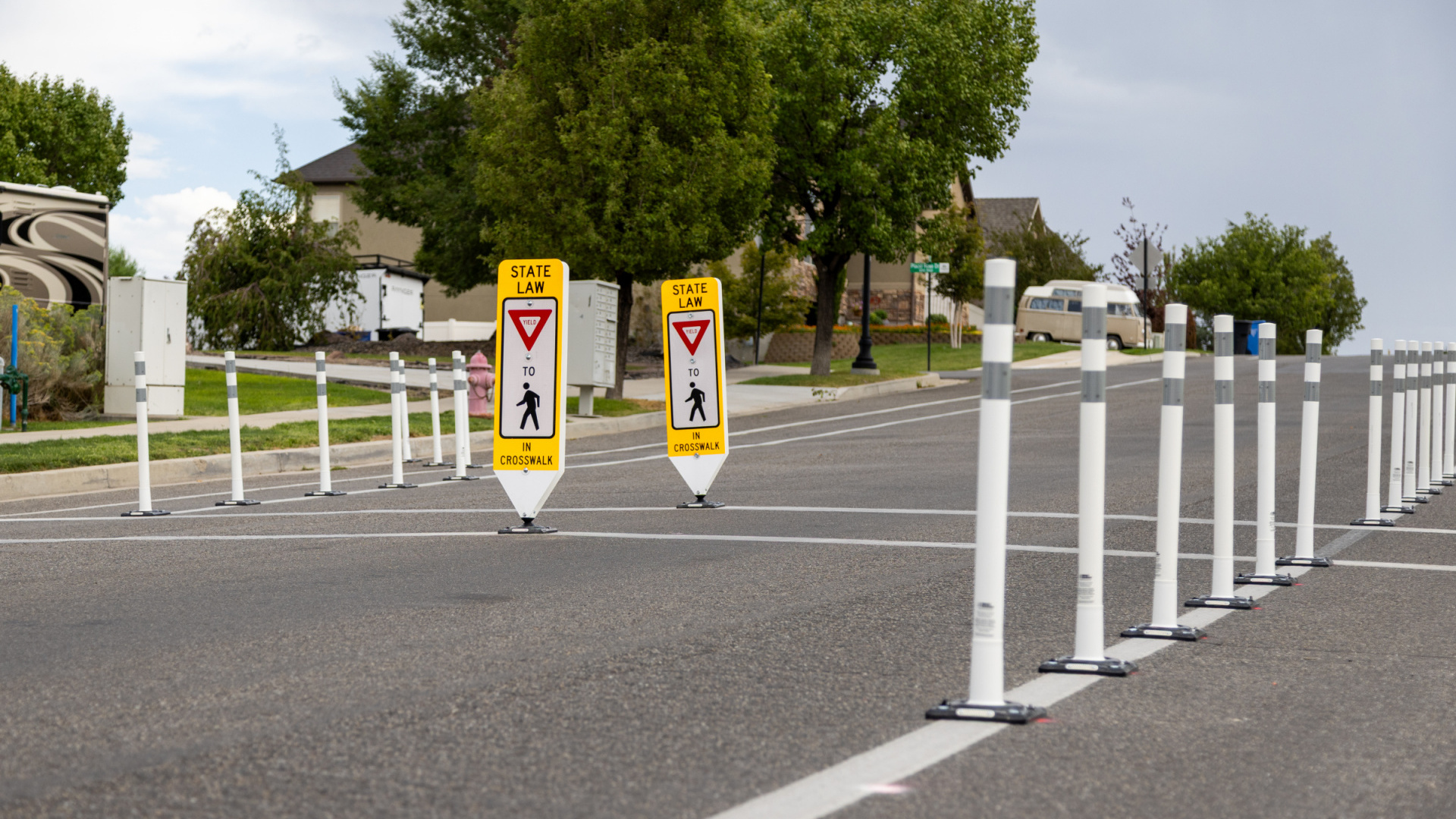 Emmeline Drive traffic calming demonstration exhibit